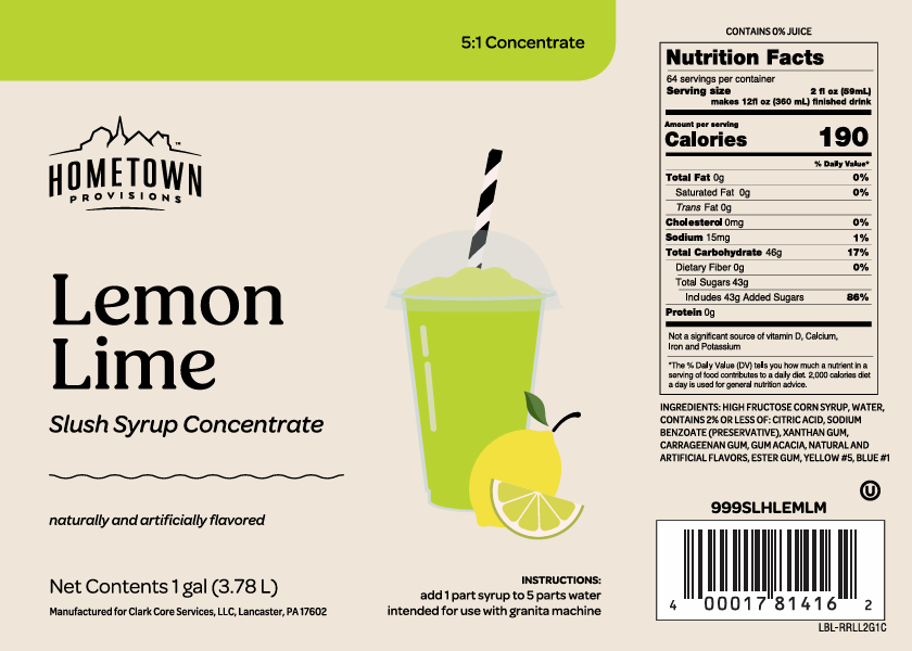 Kosher lemon lime slush syrup label